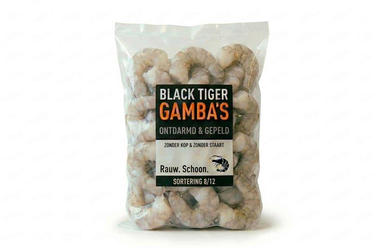 ❄ Gamba black tiger gepeld 8-12 1kg
