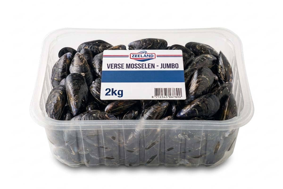 Mosselen jumbo 2kg | 45-55st/kg