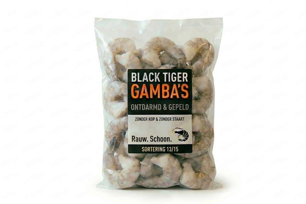 ❄ Gamba black tiger gepeld 13-15 1kg