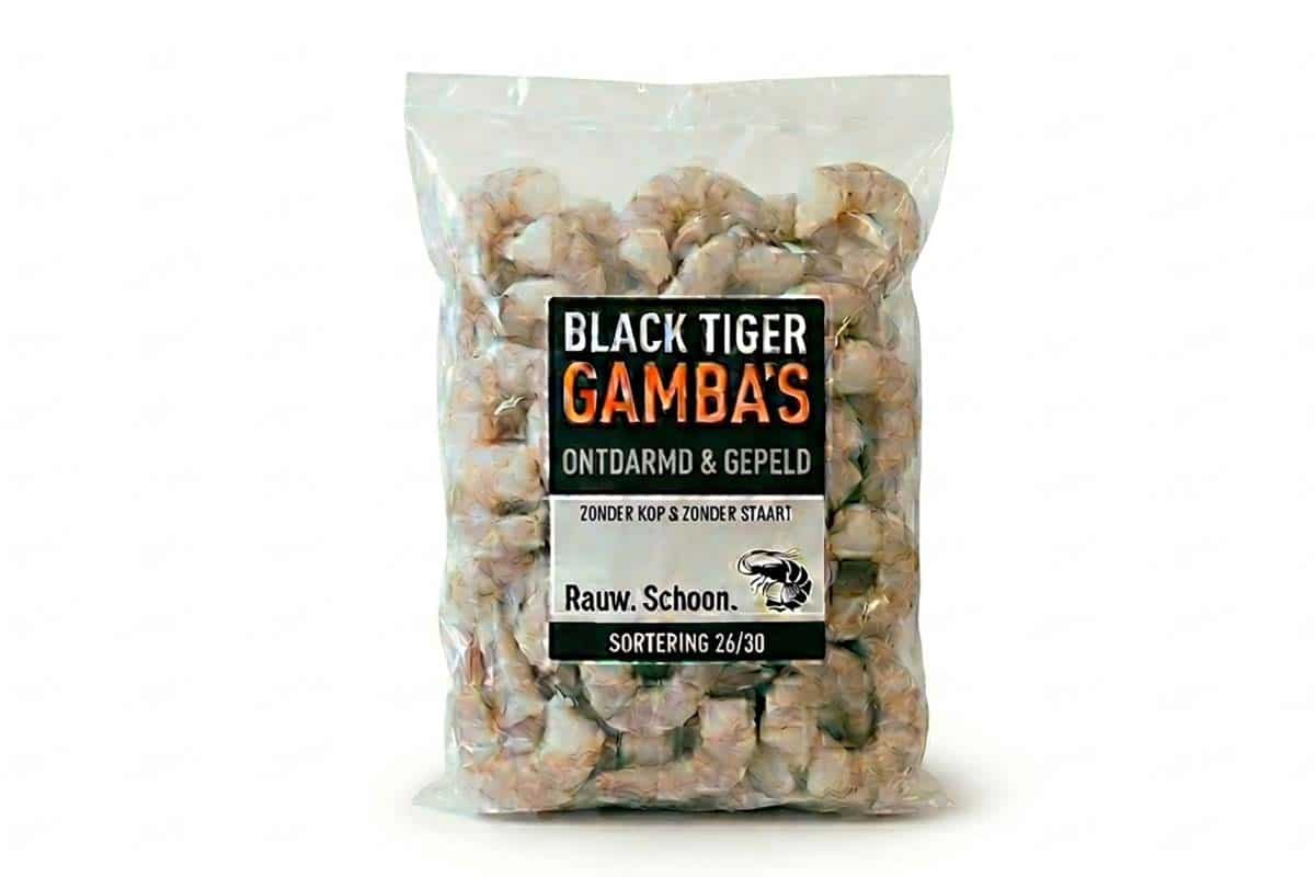 ❄ Gamba black tiger gepeld 26-30 1kg